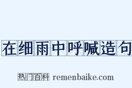 在细雨中呼喊造句是什么意思的图片